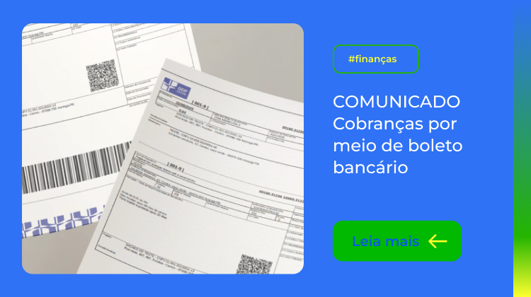 Capa da notícia: Comunicado cobrancas por meio de boleto bancario